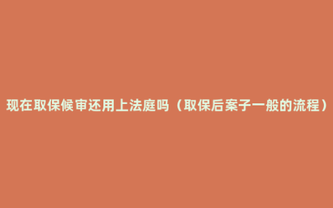 现在取保候审还用上法庭吗（取保后案子一般的流程）