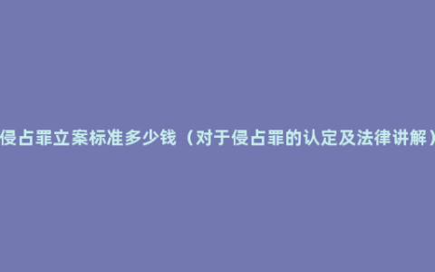 侵占罪立案标准多少钱（对于侵占罪的认定及法律讲解）