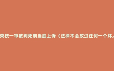 劳荣枝一审被判死刑当庭上诉（法律不会放过任何一个坏人）