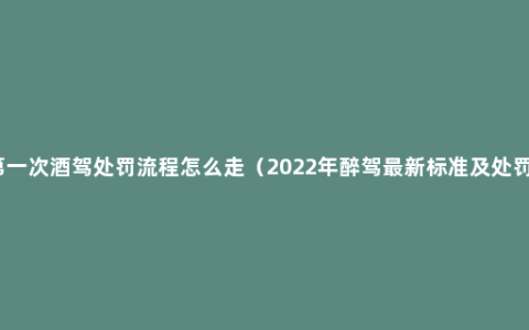 第一次酒驾处罚流程怎么走（2022年醉驾最新标准及处罚）