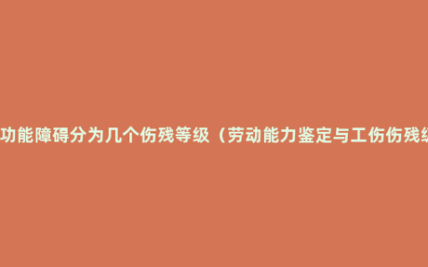 劳动功能障碍分为几个伤残等级（劳动能力鉴定与工伤伤残级别）