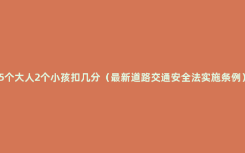 5个大人2个小孩扣几分（最新道路交通安全法实施条例）