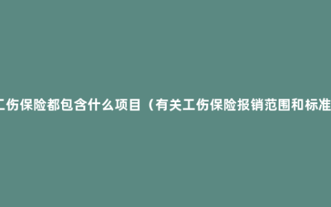 工伤保险都包含什么项目（有关工伤保险报销范围和标准）