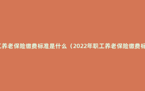 职工养老保险缴费标准是什么（2022年职工养老保险缴费标准）