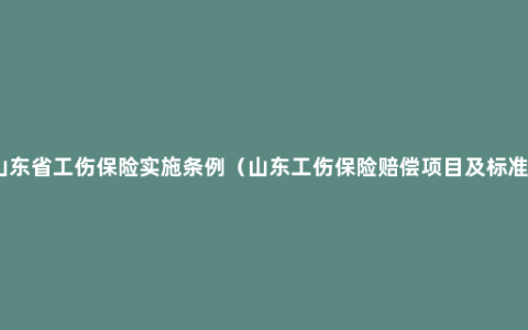 山东省工伤保险实施条例（山东工伤保险赔偿项目及标准）