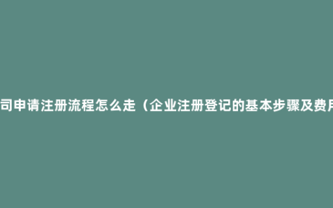 公司申请注册流程怎么走（企业注册登记的基本步骤及费用）