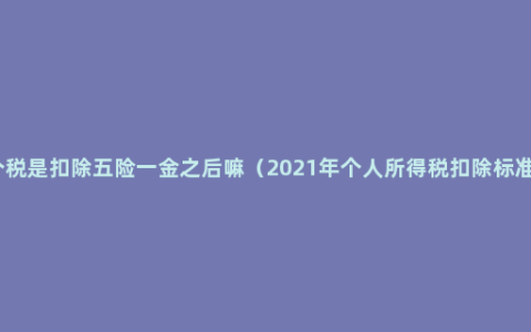 个税是扣除五险一金之后嘛（2021年个人所得税扣除标准）